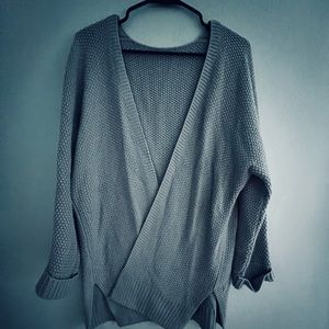 Grey knit open cardigan. Size medium.